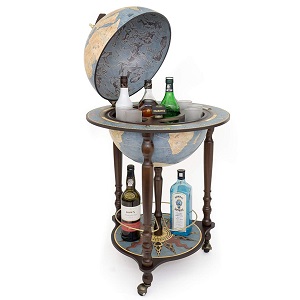 Globusbar Da Vinci Blue Dust von Zoffoli