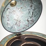 Weltkugel bar Da Vinci Blue Dust Details